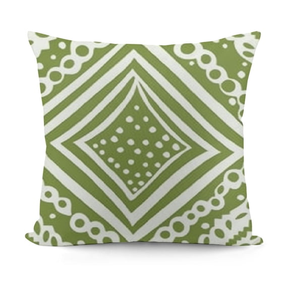 YINGXI Throw Pillow Cushion Case, Home Phrase Minimal Squama Flower Petals , Modern Accent Double-Sided Digital Printing,Olive Green and White 12x12in