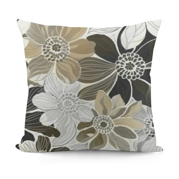 YINGXI Throw Pillow Cushion Case, Modern Color Palette and Print, Modern Accent Double-Sided Digital Printing, Slate Brown Grey 12x12in