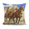 thumbnail image 1 of YINGXI Throw Pillow Cushion Cover, Country Theme Hand Drawn Illustration of with , Decorative Square Accent Pillow Case,Umber Cream 22x22in, 1 of 5