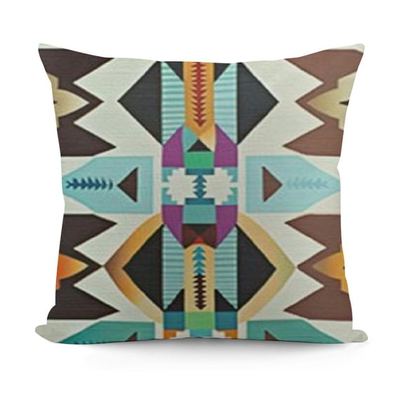 YINGXI Throw Pillow Cushion Cover, Ethnic Illustration of a Zigzags Design Triangular Artwork Motifs, Decorative Square Accent Pillow Case, Pale Yellow 20x20in