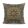 thumbnail image 1 of YINGXI Throw Pillow Cushion Cover, Pattern Style Medieval Motifs Ethnic, Zippered Double-Side Digital Print Decor,Teal 22x22in, 1 of 5