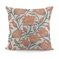 thumbnail image 1 of YINGXI Throw Pillow Cushion Cover, Pink Tulip Flower Silhouettes Pattern Abstract Stems Buds Print, Decorative Square Accent Pillow Case,White Coral 24x24in, 1 of 5