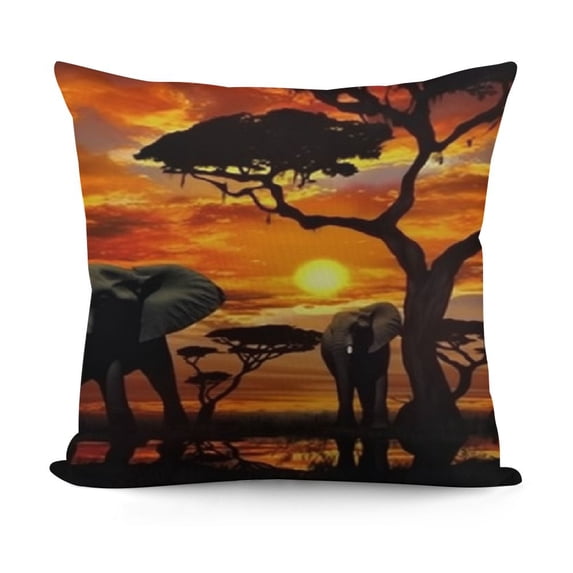 YINGXI Throw Pillows Covers Black Herd in The Home Decorative,Cushion Cover for Bedroom Sofa Living Room 18x18in