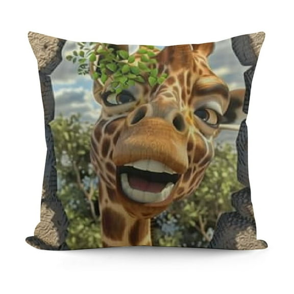 YINGXI Throws Pillows , Peeping from Broken Wall Comfortable Throw Pillow Cas 18x18in