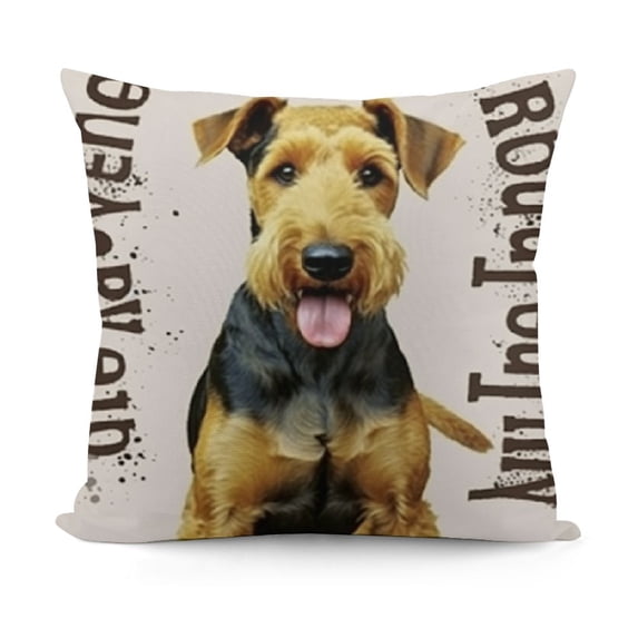 YINGXI Traits and Characteristics Throw Pillow Case, Dog Lover Gifts, Mom Gifts, Women Girls Gifts,Funny Puppy Dog Decorative Linen Cushion Cover for Sofa Couch Bed 20x20in