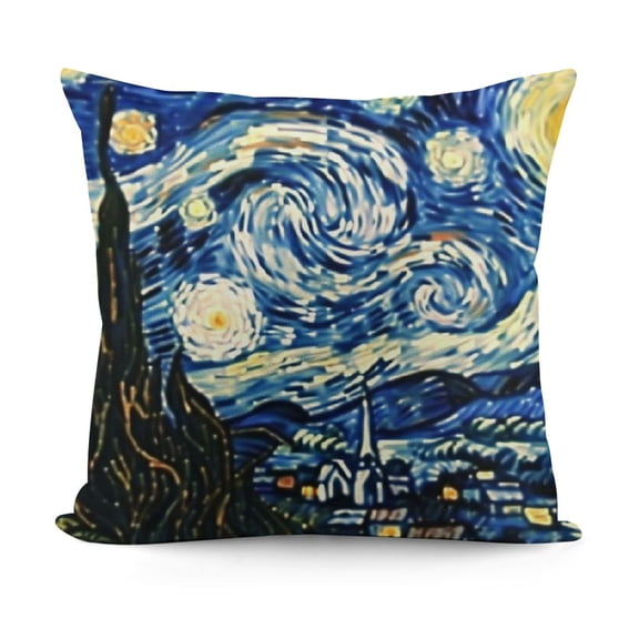 YINGXI Van Gogh Starry Sky Night Art Throw Pillow Cover Case for Couch Sofa Bed Home Decor 12x12in