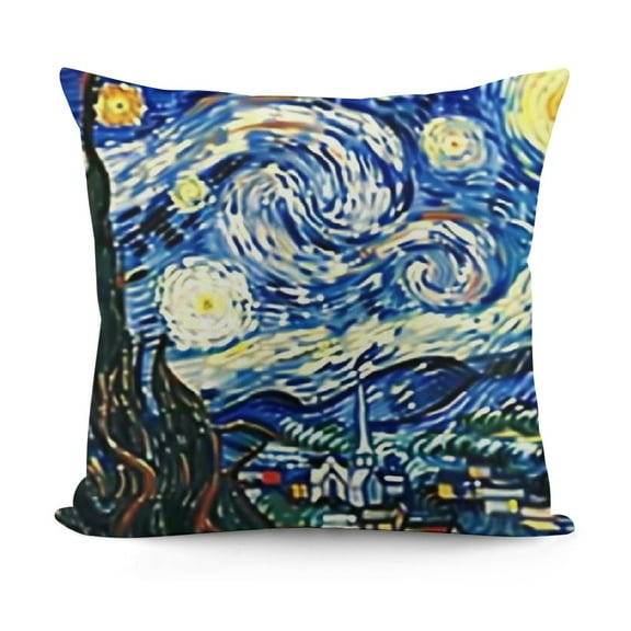 YINGXI Van Gogh Starry Sky Night Art Throw Pillow Cover Case for Couch Sofa Bed Home Decor 18x18in