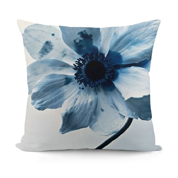 YINGXI Watercolor Blue Geometric Pillows Covers(Style A) 12x12in
