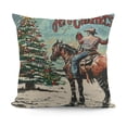 thumbnail image 1 of YINGXI  Western Christmas Pillow Covers, Western Cowboy Christmas Pillows Decorative Throw Pillows, Western Vintage Christmas Pillow Cases, Western Outdoor Christmas Pillow Covers 22x22in, 1 of 5