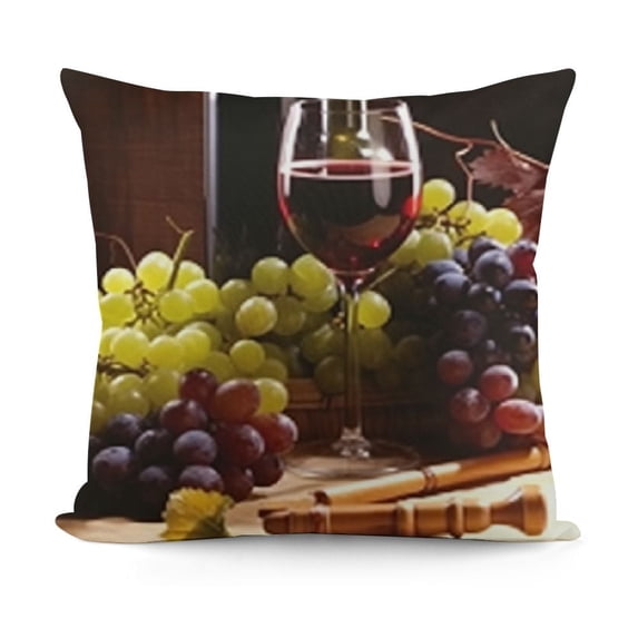 YINGXI Wine Throw Pillow Cover, Modern Accent Double-Sided Digital Printing 18x18in
