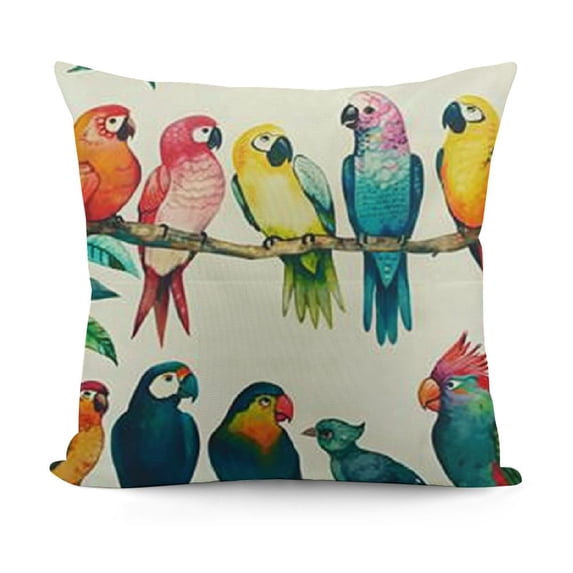 YINGXI on Branch with Flowers Palm Leaves Throw Pillow Cover Double-Sided Printed, Pillow Cases Cushion Covers for Home Office Decor 22x22in