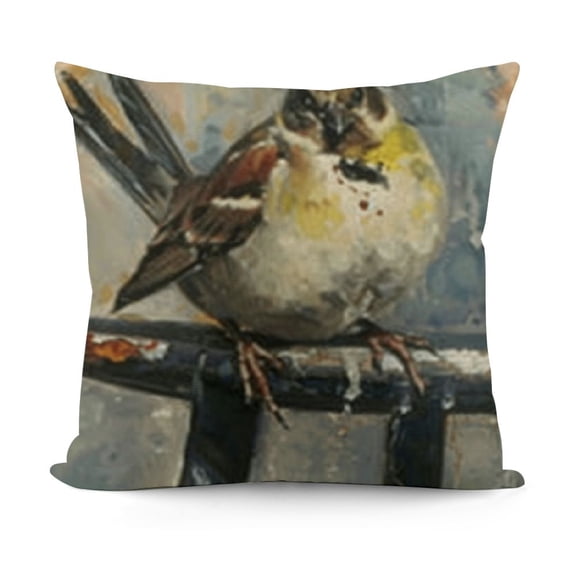 YINGXI t Watercolor Birds Throw Pillow Covers Vintage Cute Robin Hummingbird Bird Sitting on The Tree Branch Rustic Farmhouse Pillow Case Cushion Cover Decor for Home Sofa (BV-Robin) 18x18in