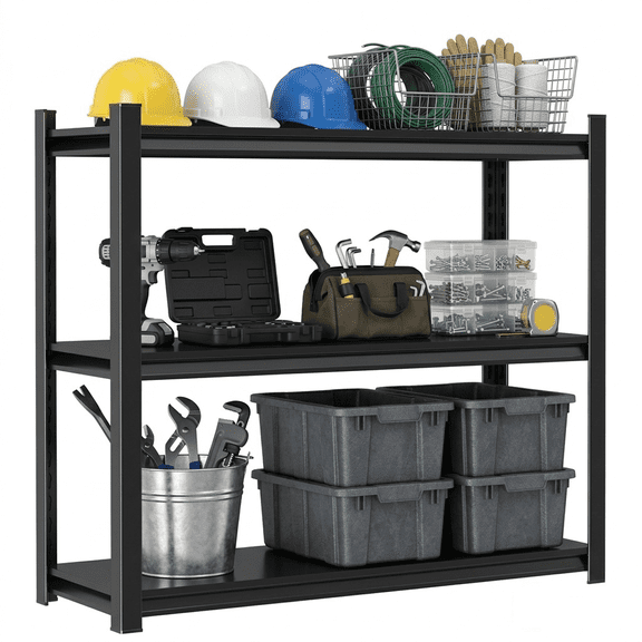 YINGYING 3-Tier Metal Shelving Unit, Adjustable Height Storage Rack for Garage, Laundry and Home, Reptile & Pet Display Stand