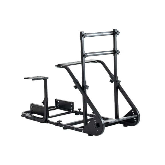 YINGYUE Adjustable Racing Simulator Cockpit, Reinforced Iron Frame Sim Racing Stand Compatible with Fanatec Thrustmaster Logitech PXN Moza, Gaming Driving Rig, Accessories Not Included, Black