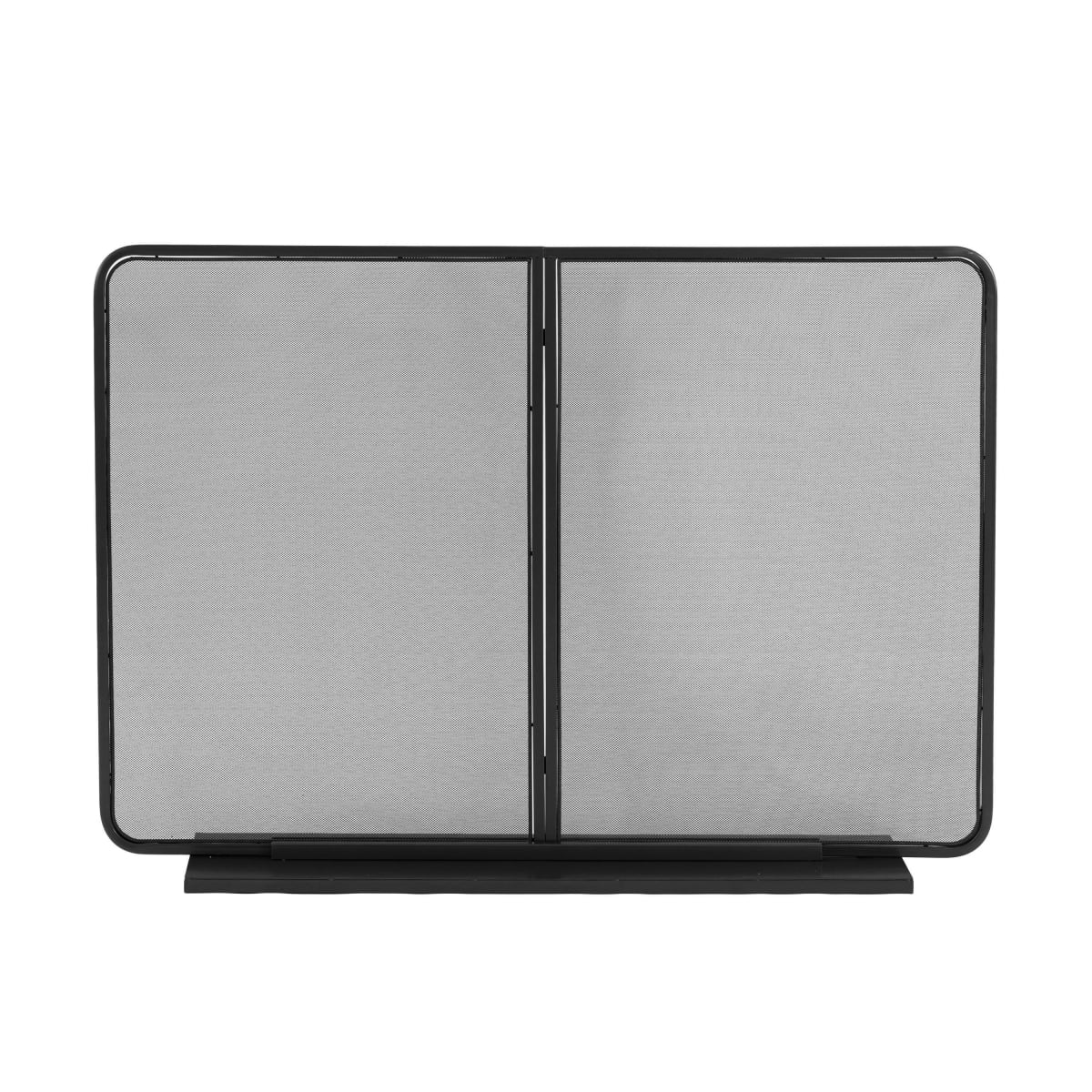YINGYUE Black Two-Panel Freestanding Fireplace Screen, 50