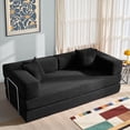thumbnail image 1 of YINIX 78,6" Convertible Sofa Couch with 2 Pillows, Sleeper Sofa Bed for Living Room, Small Spaces, Black, 1 of 10