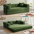 thumbnail image 1 of YINIX 78,6" Convertible Sofa Couch with 2 Pillows, Sleeper Sofa Bed for Living Room, Small Spaces, Green, 1 of 11