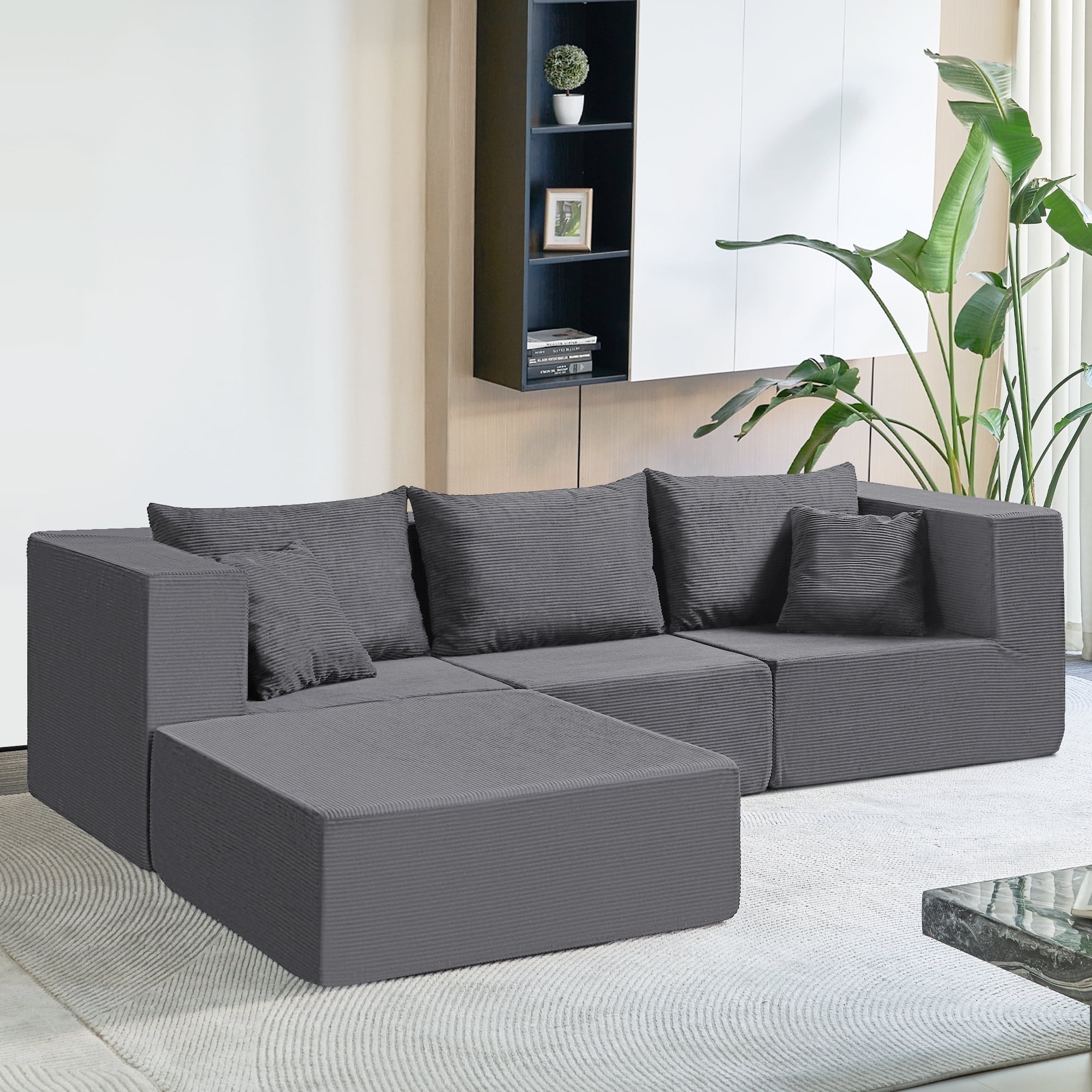 Ktaxon L Shaped Sofa, 83