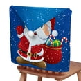 thumbnail image 1 of YINKUU Christmas Chair Covers 4pcs Merry Christmas Dining Room Chair Back Slipcovers Santa Claus Snowman Xmas Chair Covers for Christmas Holiday Home Decor, 1 of 10