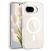 YINLAI Google Pixel 9A Case Mag-safe, Clear Pixel 9A Magnetic Phone Case for Pixel 9a 6.3" Shockproof Protective Cover , Clear