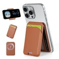 thumbnail image 1 of YINLAI Magnetic Phone Wallet Compatible with Mag-safe,Card Holder with Anti-fraud Protection for Back of Phone, Brown, 1 of 8