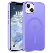 YINLAI Magnetic iPhone 15 Plus Case/iPhone 14 Plus Case Mag-safe, Pocket-Friendly & Slim Translucent iPhone 14 Plus Case/iPhone 15 Plus Case for Women 6.7", Purple