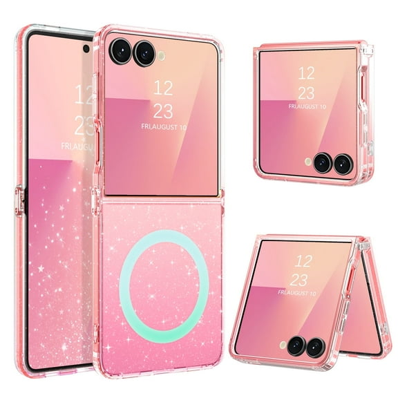 YINLAI Samsung Galaxy Z Flip 7 Case,Magnetic Colorful Full Body Cover Anti-Scratches Shockproof Hard Ultra-Thin Protective Phone Case for Samsung Galaxy Z Flip 7,Gradient