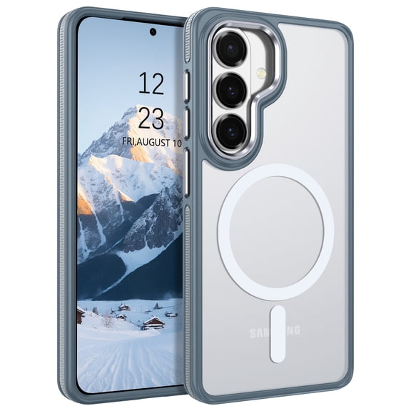 YINLAI Samsung S26 Case Compatible with MagSafe,Upgraded Camera Protection Slim Non-Slip Translucent Matte Phone Case for Samsung S26 6.3",Grey