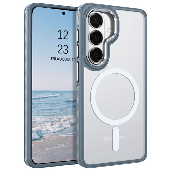 YINLAI Samsung S26 Plus Case Compatible with MagSafe,Upgraded Camera Protection Slim Non-Slip Translucent Matte Phone Case for Samsung S26 Plus 6.7",Grey