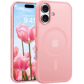 YINLAI iPhone 17 Case Compatible with Mag-safe,Translucent Matte Frosted Anti-Fingerprint Slim Shockproof Women Men Protective Case for iPhone 17 6.3",Pink