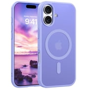 YINLAI iPhone 17 Case Compatible with Mag-safe,Translucent Matte Frosted Anti-Fingerprint Slim Shockproof Women Men Protective Case for iPhone 17 6.3",Purple