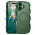 thumbnail image 1 of YINLAI iPhone 17 Case Compatible with Mag-safe,Wavy Frame Hard Translucent Matte Back Shockproof Case for iPhone 17 6.3",Green, 1 of 7