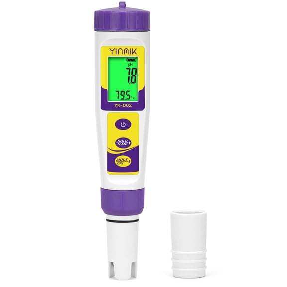 YINMIK 6 in 1 Water Quality Tester pH TDS H2 EC ORP Temp Meter