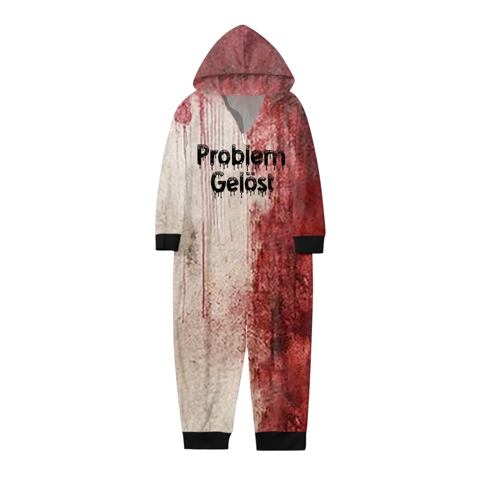 YINSEN Family Matching Halloween Onesie Pajamas, Funny Skeleton Hooded Zipper PJs Holiday