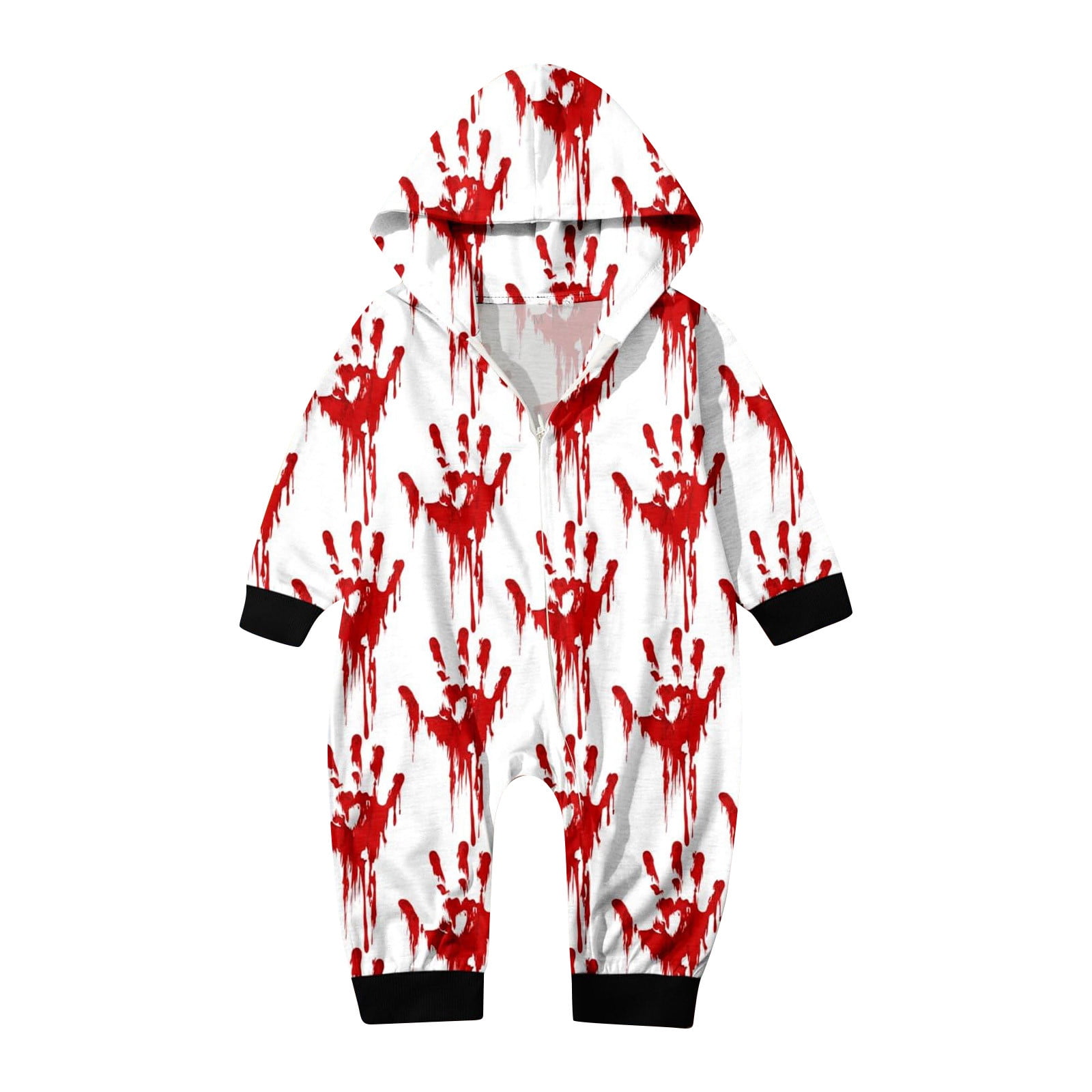 YINSEN Family Matching Halloween Onesie Pajamas, Funny Skeleton Hooded Zipper PJs Holiday