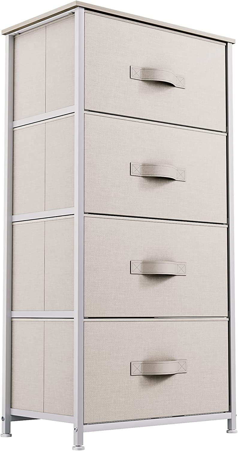 YINTATECH 4 Drawer Fabric Dresser Furniture Storage Tower Cabinet