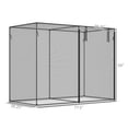 thumbnail image 1 of YINYUN 6' x 3' Crop Cage, Plant Protection Tent with Zippered Doors for Vegetable Garden, Backyard, Black, 1 of 5