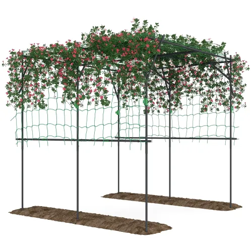 YINYUN Garden Arch Trellis for Climbing Plants Outdoor,Tall Archway Tunnel Plant Support for Cucumber Tomato Vine Flowers Vegetables Climbing Plants