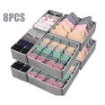 thumbnail image 1 of YINYUNIU Underwear Drawer Organizers, Divider Storage Box, Dresser Storage Bins 8-Pack, Gray, 1 of 6