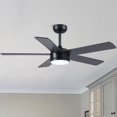 thumbnail image 1 of YIOSI 46" Black Ceiling Fan with Lights & Remote - Modern Low Profile, Reversible DC Motor, 5 Dual-Sided Blades, LED Light, APP/Remote Control, Quiet & Energy Efficient - Black, 1 of 14