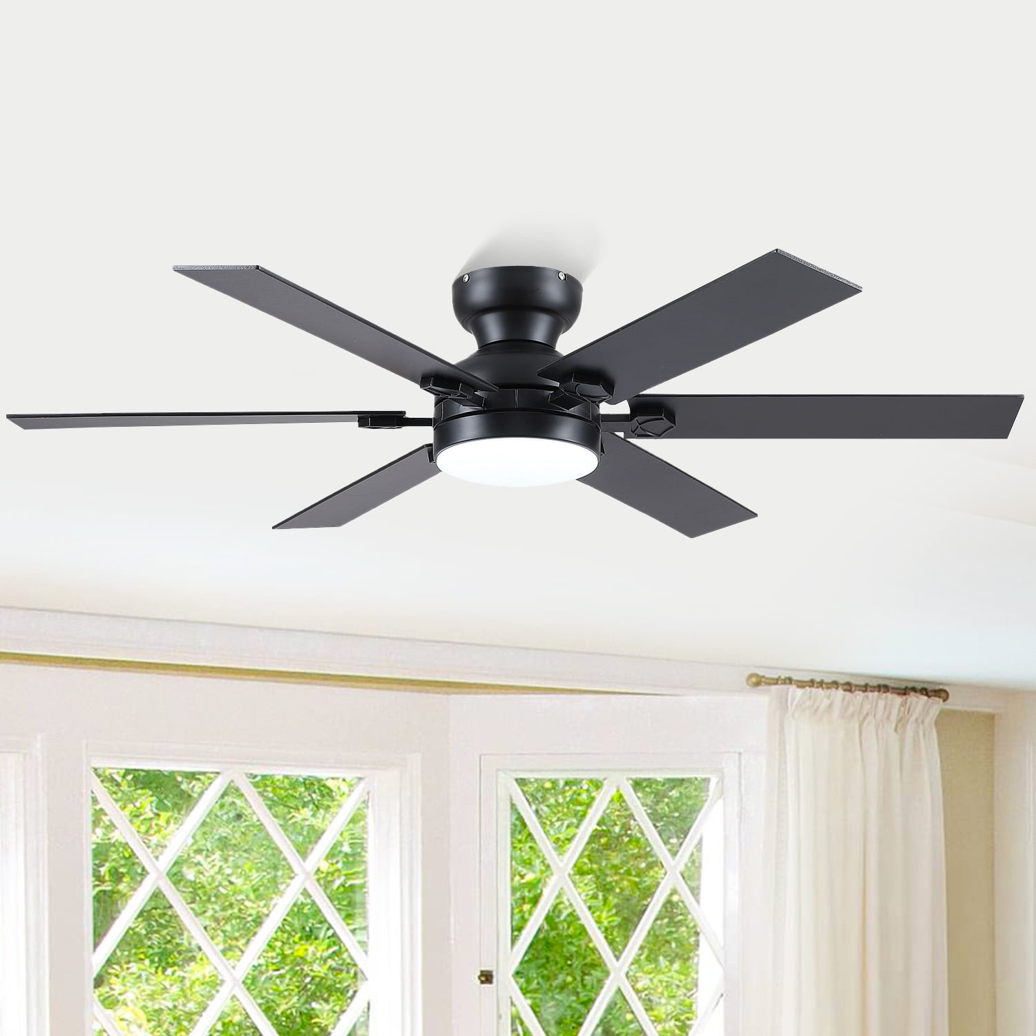 YIOSI 52" RGB Ceiling Fan with LED Lights, Remote/App Control, Quiet DC Motor