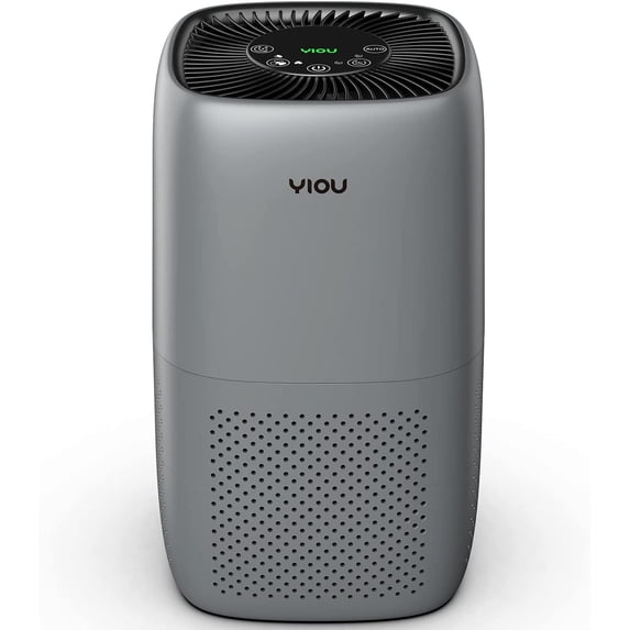 YIOU Air Purifier for Home Large Room up to 547 sq ft, H13 True HEPA Smart Air Filter with Auto Mode, Ultra Quiet 23dB Sleep Mode, Removes 99.98% of Pet Dander, Pollen, Smoke & Odors, Grey