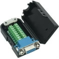 thumbnail image 1 of YIOVVOM DB15 3+9 Adapter D-SUB DB15 VGA Female 3Row 15Pin to Terminal Breakout Board Connectors with case(Female Connector 3+9), 1 of 1