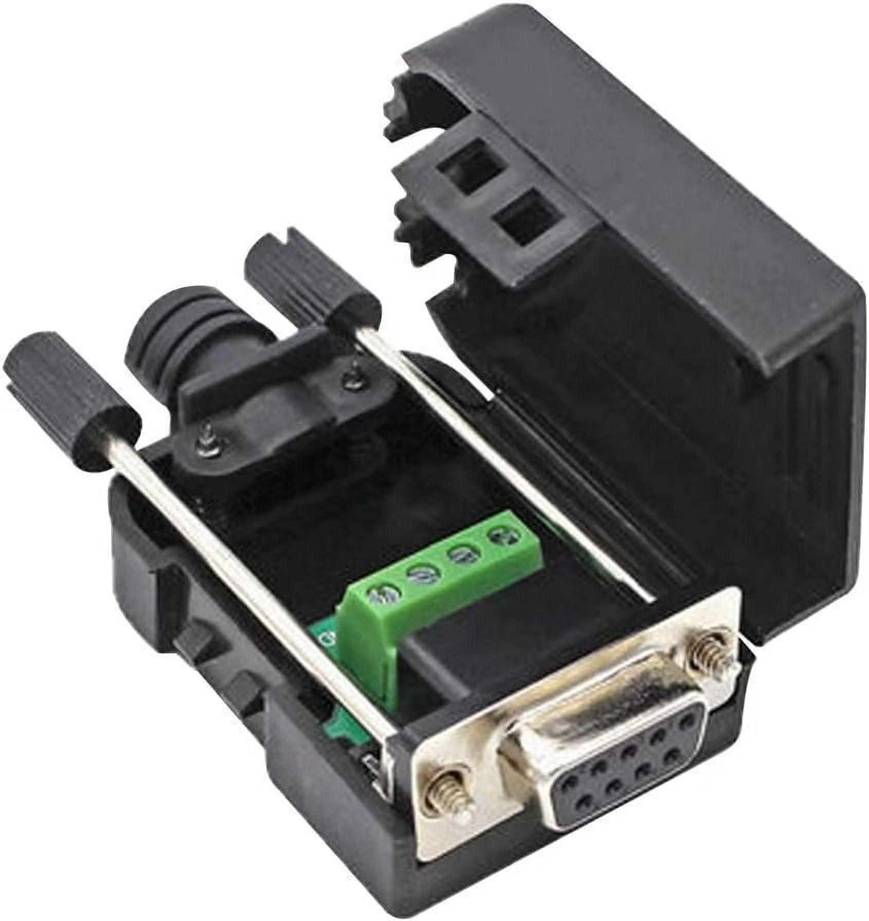 Connecteur DB9 Vers Bornier RS232 - Adaptateur Série Femelle Sans Soudure - Pour Câblage Informatique