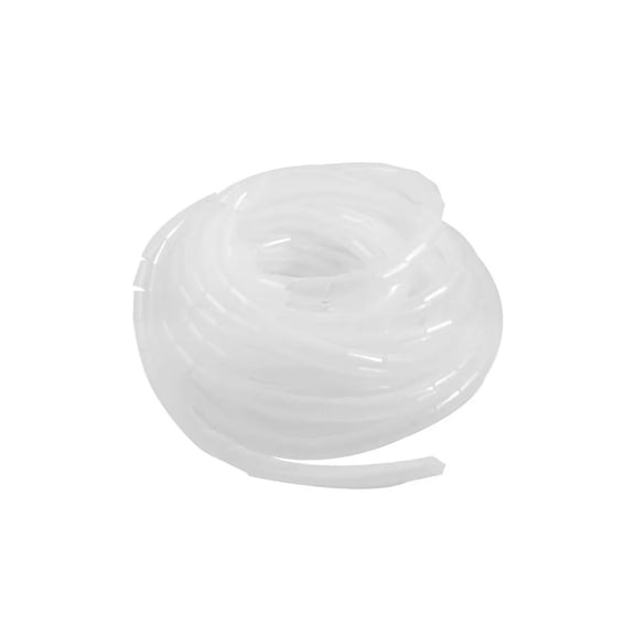 YIOVVOM Ft PE Black Polyethylene Spiral Wire Wrap Tube PC Manage Cable 10mm for Computer Cable, Car Cable (Dia 10MM-Length15M, White)