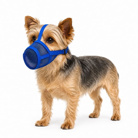 YIOYIOKAMI Dog Muzzle, Anti-Scavenging Breathable Mesh Guard,Blue