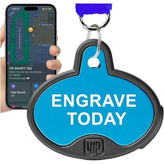 YIP Apple Find my Tracking Smart Tag -Oval Blue