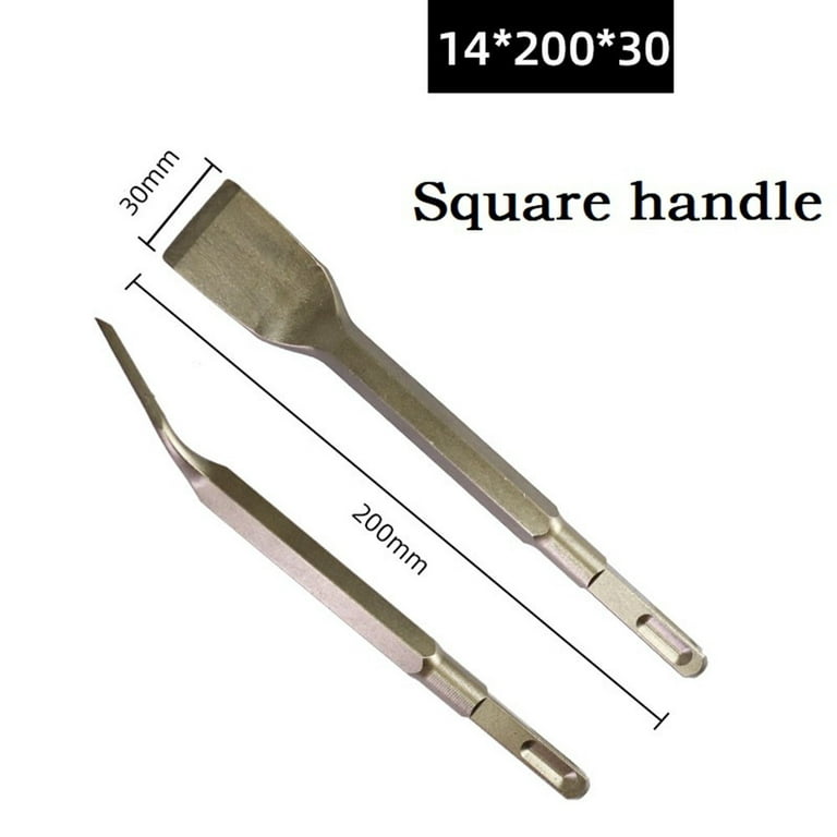 YIQH 1PC Chisel Bits Square/Round handle Shank for Electric Hammer 45#  Carbon Steel 