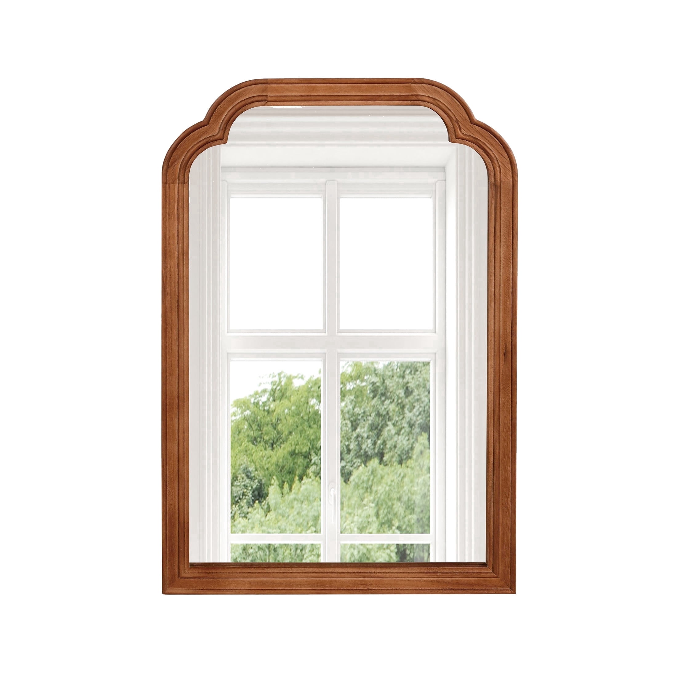 YIQMI 20x30 inch French Style Rounded Corner MDF Wood Mirror Medium ...