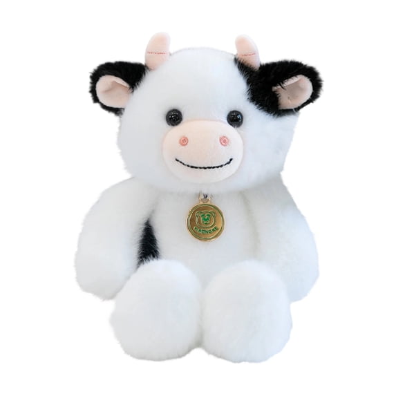 YIRONGKE 6.2" Panda Plush Toy, Cute Stuffed Animal with Gold Medallion & Hanging Rope, Soft Plushie Ornament for Gifting